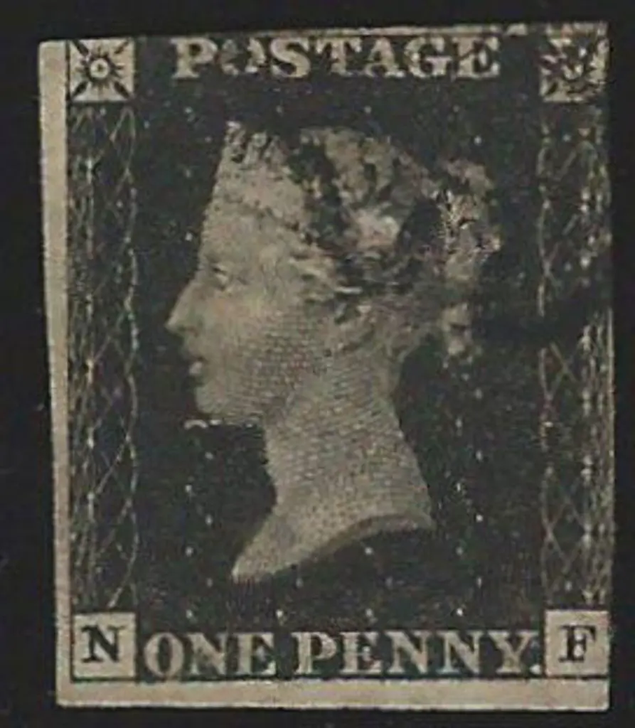 1840 1d black F/U with black Maltese Cross cancel. ... Image 1++