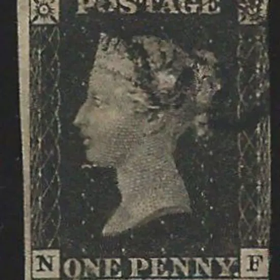 1840 1d black F/U with black Maltese Cross cancel. ...