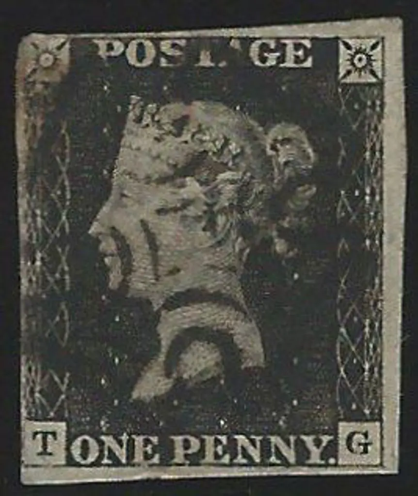 1840 1d black with black Maltese Cross pmk. 3 ... Image 1++