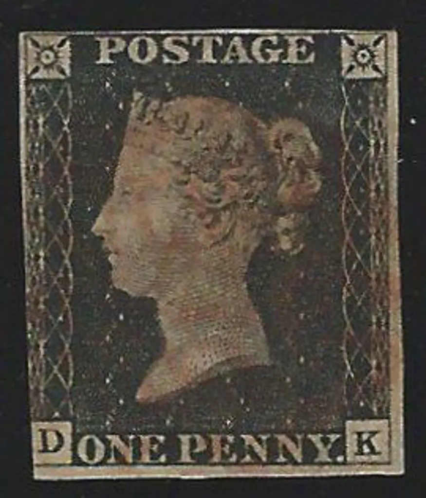 1840 1d black with light indistinct red Maltese ... Image 1++