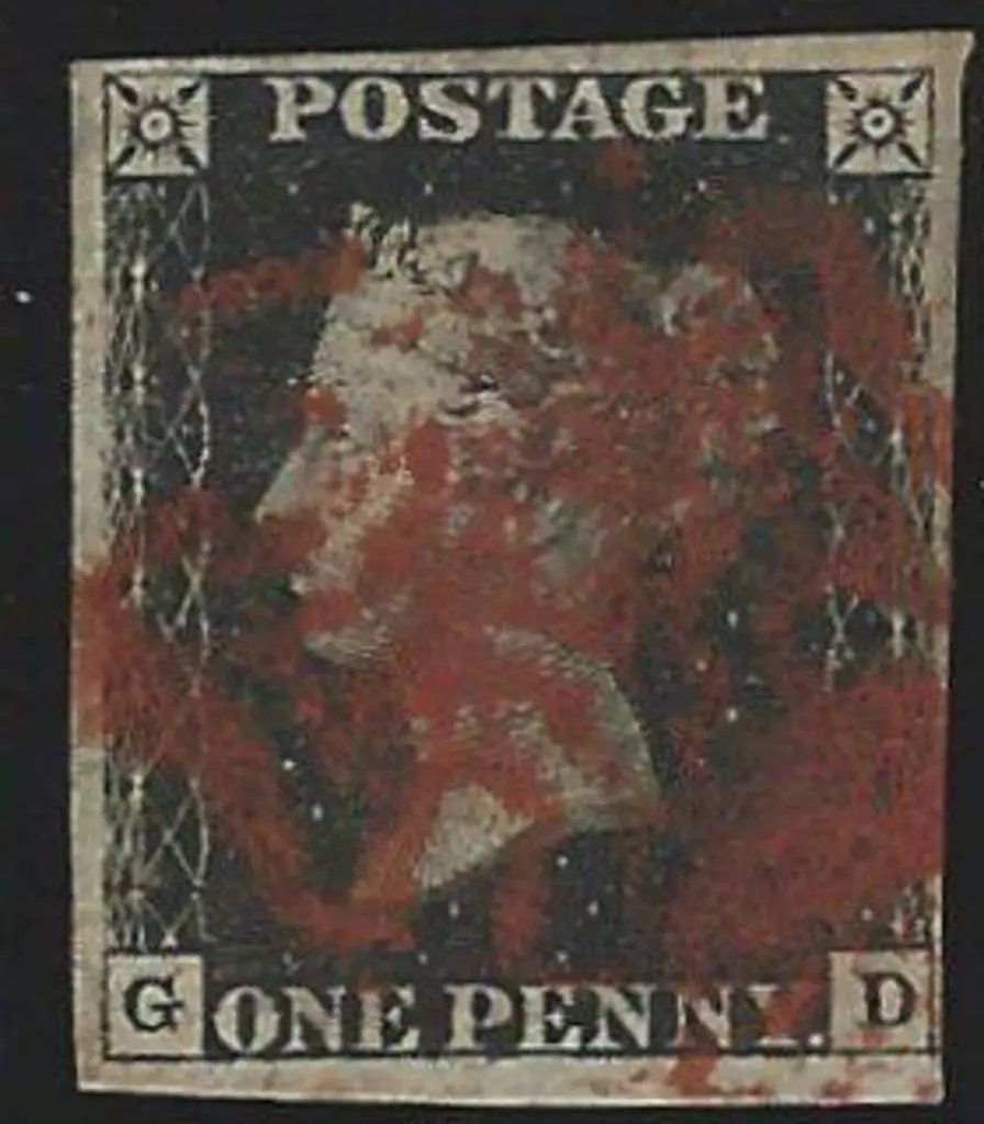 1840 1d black with slightly smudged red Maltese ... Image 1++