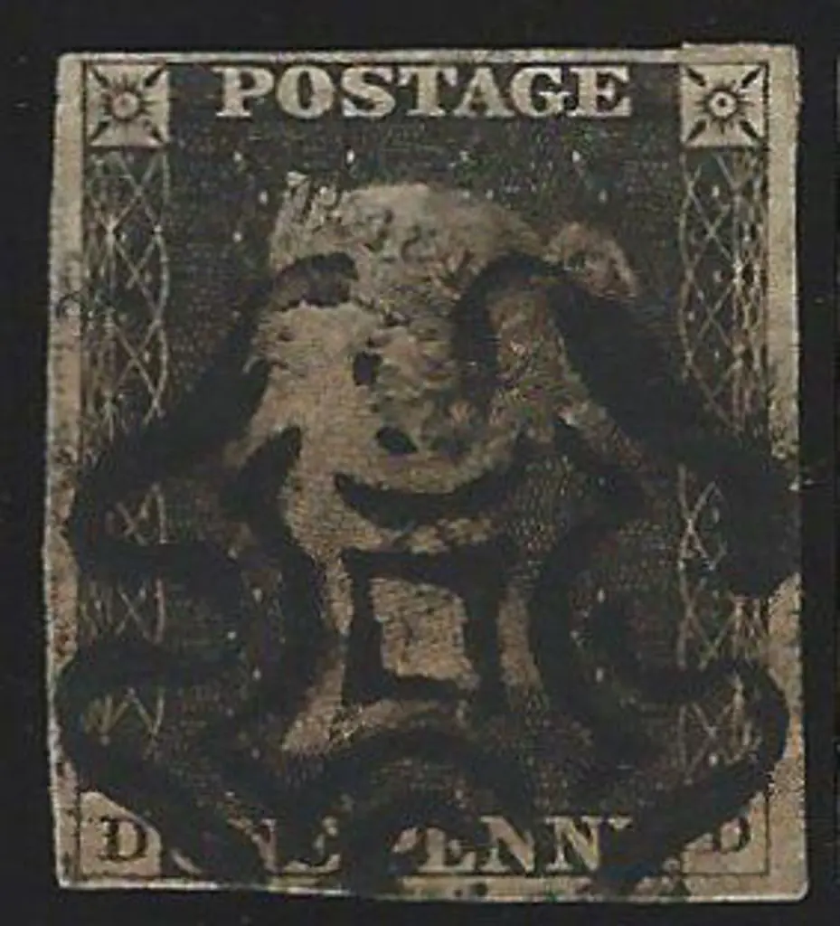 1840 1d black fine used by full Maltese Cross in ... Image 1++