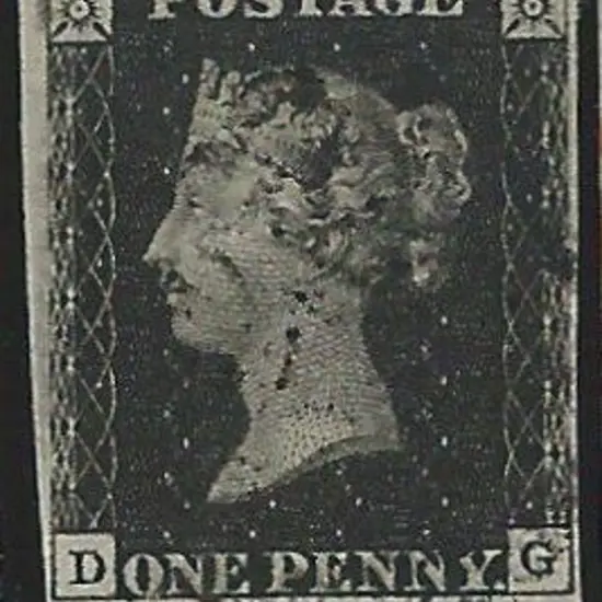 1840 1d black, Plate 8, lightly used by black ...
