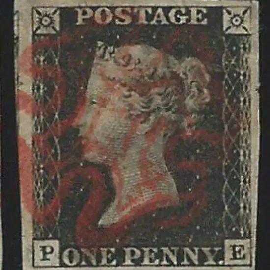 1840 1d black nicely used with an almost complete ...