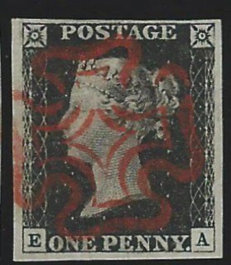 1840 1d black, Plate 4, fine used with crisp, ... Image 1++