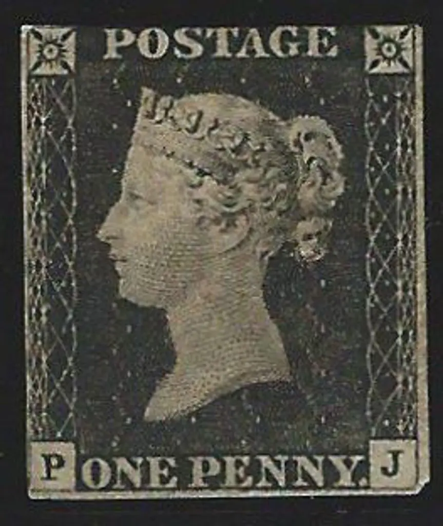 1840 1d black Plate 3 unused with part original ... Image 1++