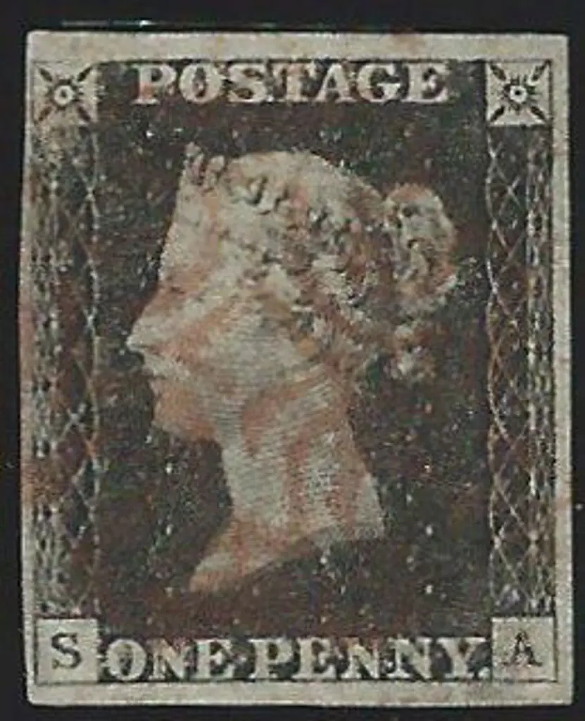 1840 1d grey-black (worn plate) very lightly used ... Image 1++