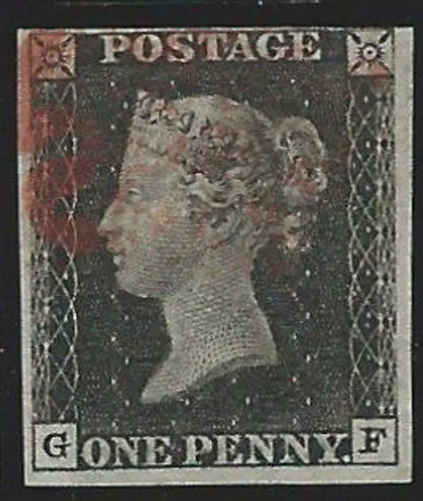 1840 1d grey-black (worn plate) with indistinct ... Image 1++