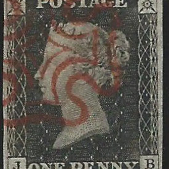 1840 1d grey-black (worn plate) fine used by crisp ...