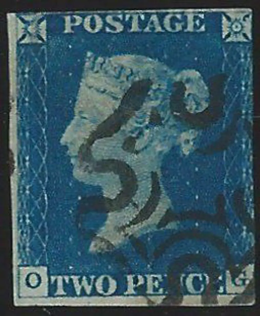 1840 2d deep full blue F/U by crisp black Maltese ... Image 1++