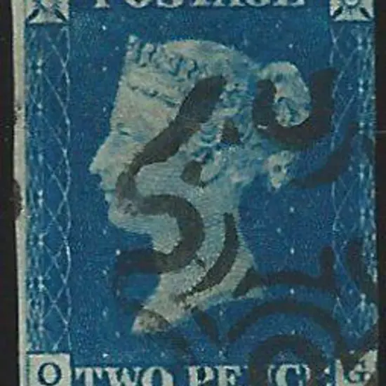 1840 2d deep full blue F/U by crisp black Maltese ...