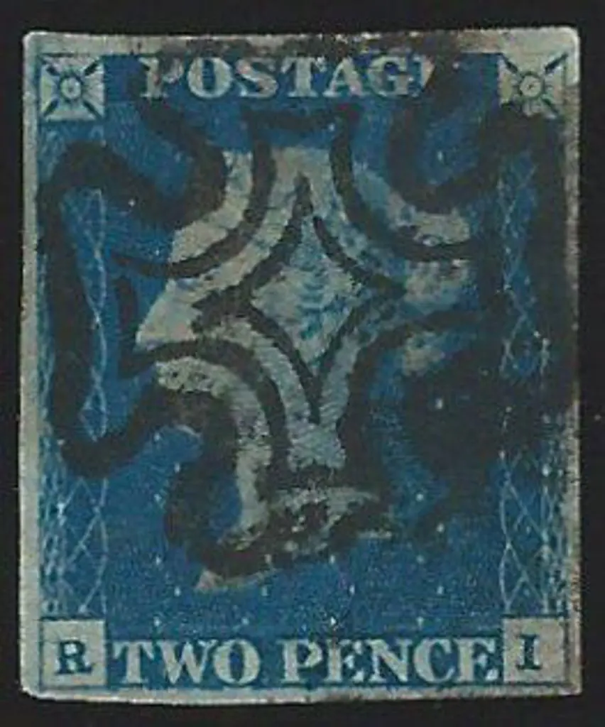 1840 2d deep full blue fine used by complete bold, ... Image 1++