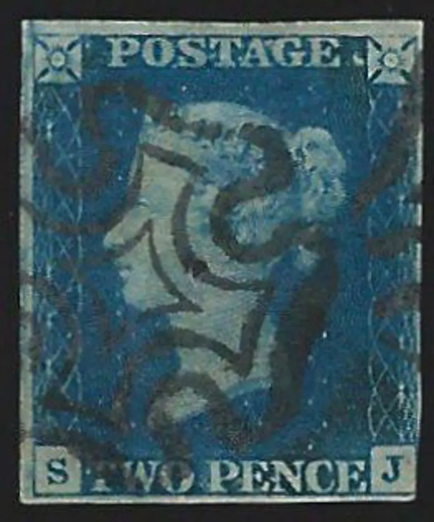 1840 2d blue attractively used by almost complete ... Image 1++