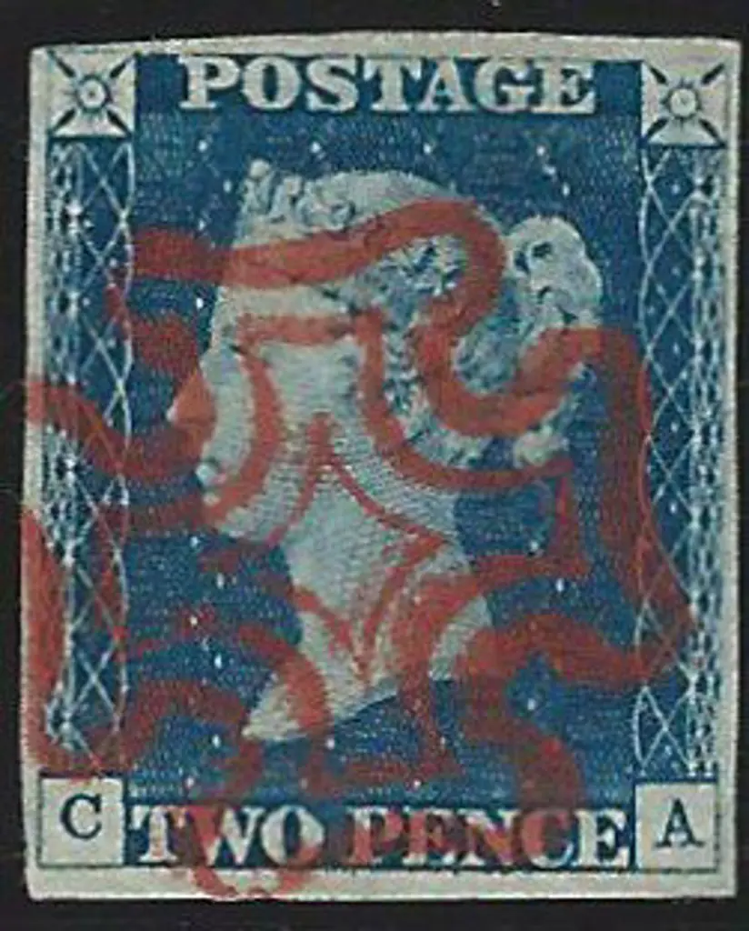 1840 2d blue Plate 1. Superb used by a crisp full ... Image 1++