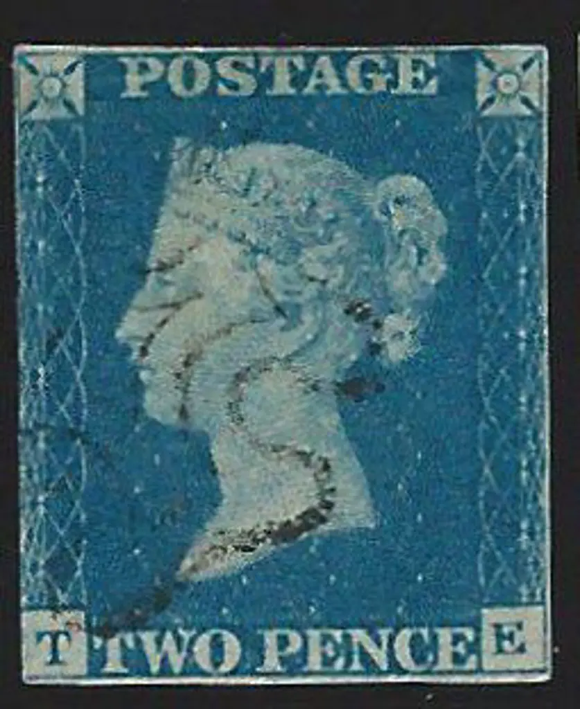 1840 2d pale blue with light, crisp Maltese Cross ... Image 1++