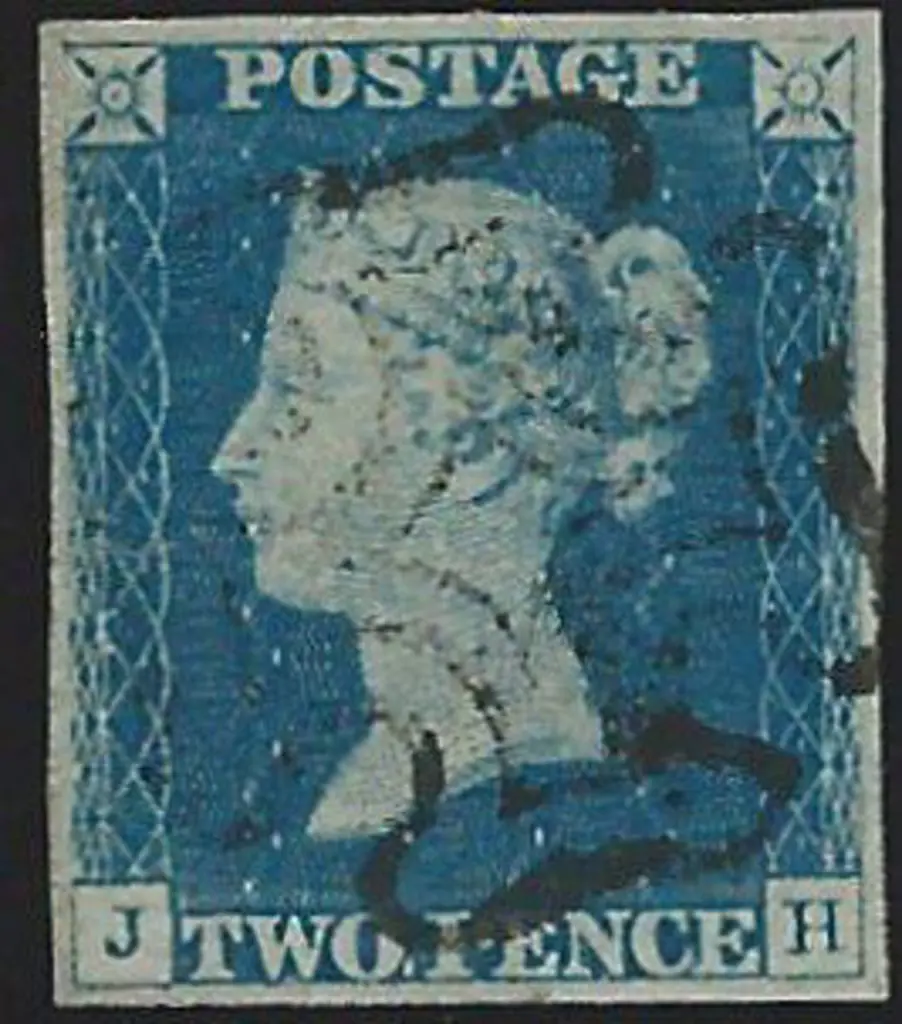 1840 2d pale blue fine used by full Maltese Cross ... Image 1++