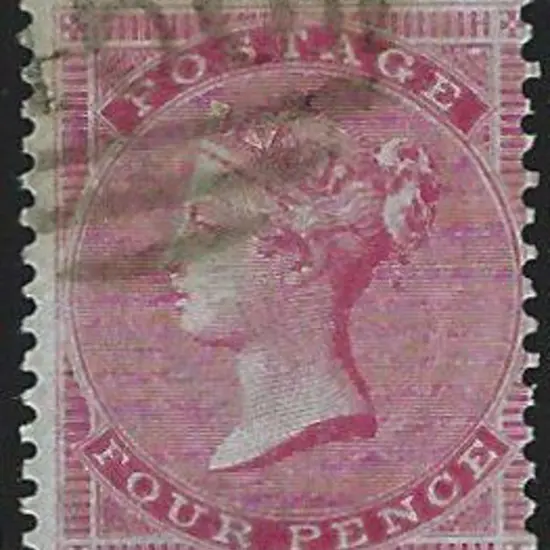 1855 4d carmine on slightly blued paper. F/U with ...