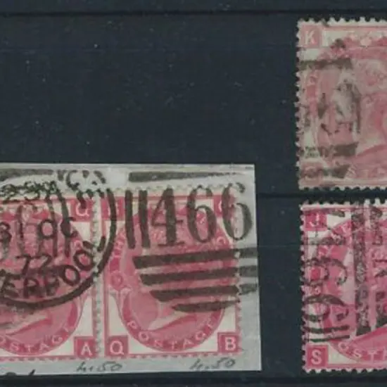 1867 3d rose/deep rose QV, Spray of Rose wmk ...