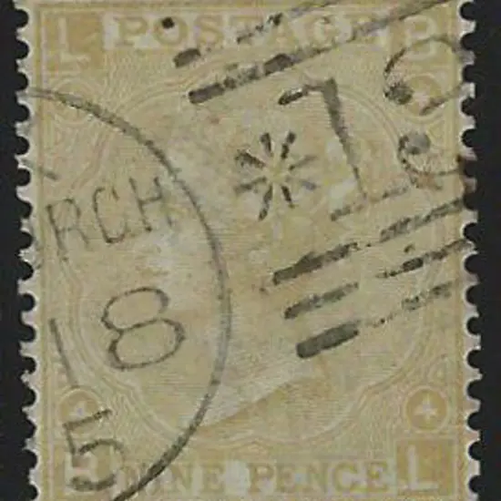 1867 9d pale straw, plate 4 fine used with neat & ...