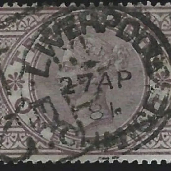 1877 £1 brown-lilac QV Telegraph good to fine used ...