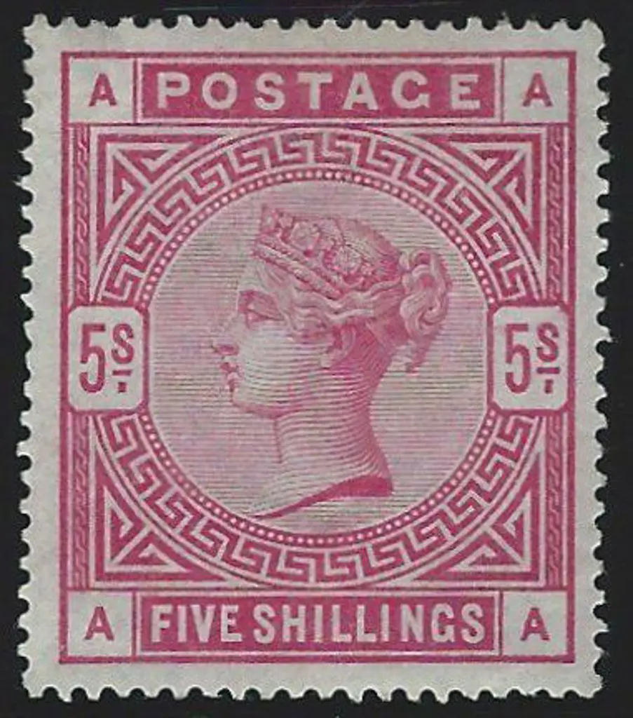 1883 5/- rose QV on white paper. Fresh MLH. ... Image 1++