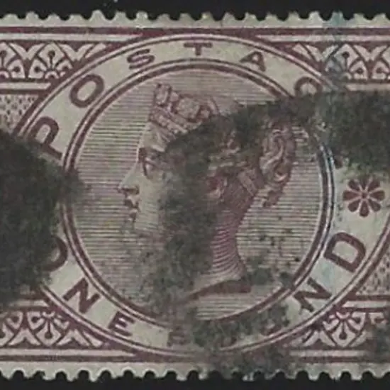 1884 £1 brown-lilac QV with crowns wmk. Sound used ...