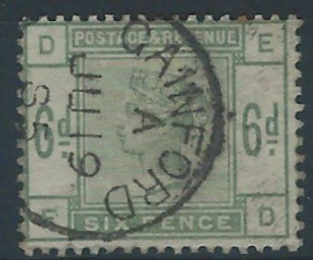 1883 6d dull green QV fine used with almost ... Image 1++