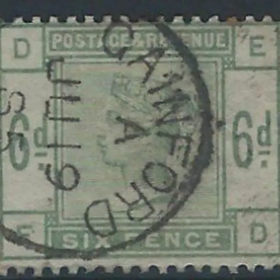 1883 6d dull green QV fine used with almost ...