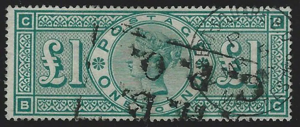 1891 £1 green QV Good to fine used with crisp cds ... Image 1++