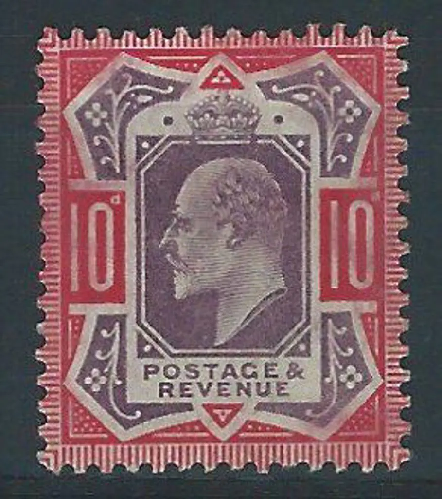 1906 10d slate-purple & carmine on chalk surfaced ... Image 1++