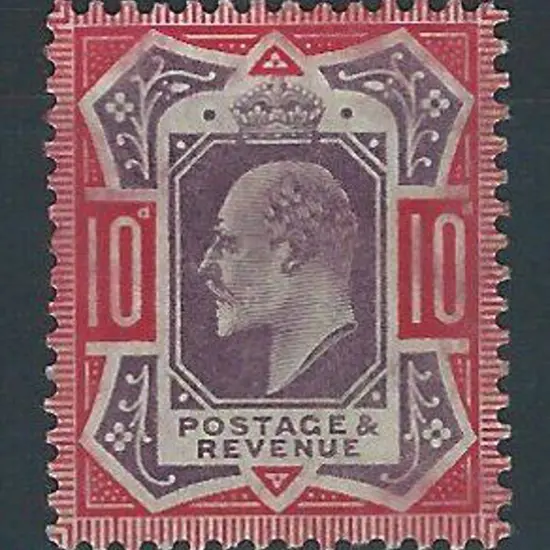 1906 10d slate-purple & carmine on chalk surfaced ...