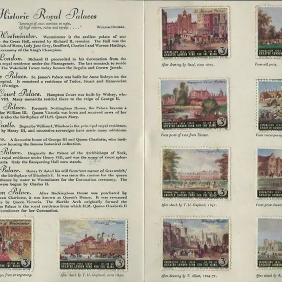 1953 2/6d QEII Coronation Poster Stamps folder ...