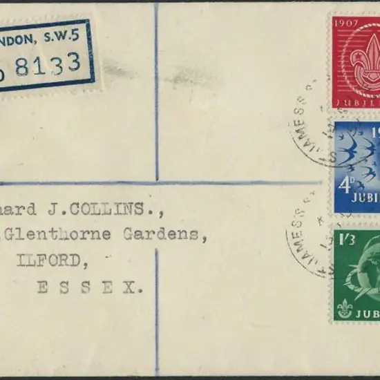 1957 (1st Aug) Scout Jamboree set of 3 on ...