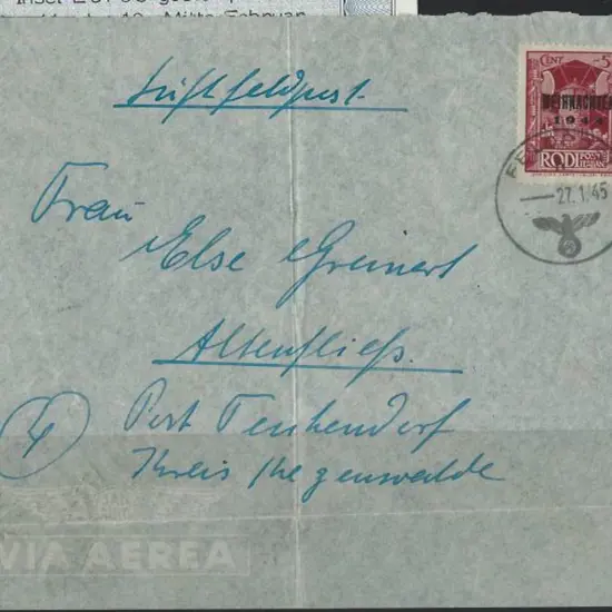 Aegean Islands (Rhodes) – German Occupation 1945 ...