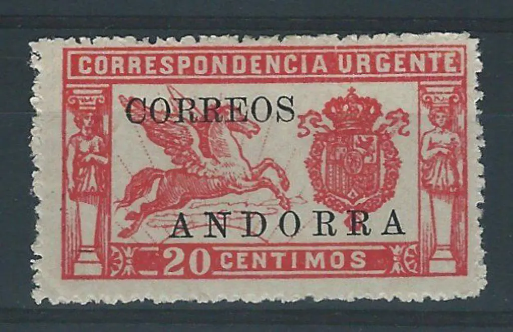 Andorra-Spanish 1928 20c Urgent Correspondence MLH ... Image 1++