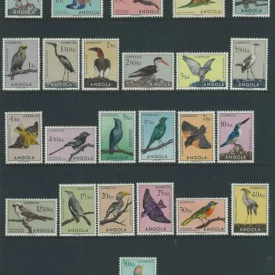 Angola 1951 Birds complete set of 24 to 50a. Fine ...