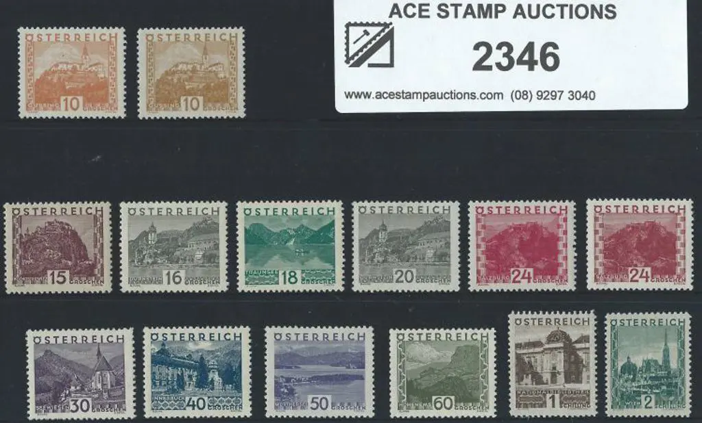 Austria 1929/30 Pictorial Landscapes complete set ... Image 1++