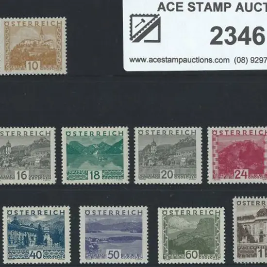 Austria 1929/30 Pictorial Landscapes complete set ...