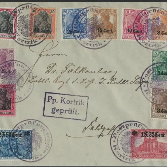 Belgium- German Occupation 1916  "Etappengabiet ...