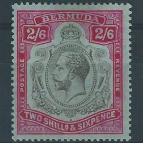 Bermuda 1918/22 2/-, 2/6d & 5/- with MCA wmk. The ...