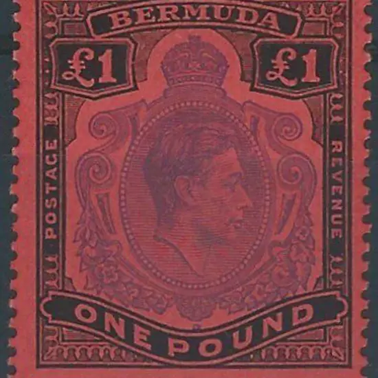Bermuda 1938/53 £1 violet & black on scarlet, perf ...