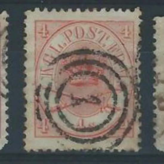 Denmark 1864 2, 3,4,8 & 16sk defins used with perf ...