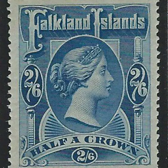 Falkland Islands 1898 2/6d deep blue QV. MLH with ...