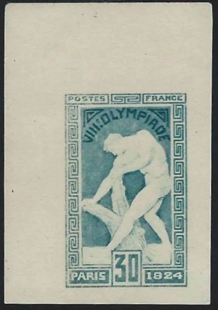 France 1924 30¢ Paris Olympic colour trial/proof ... Image 1++
