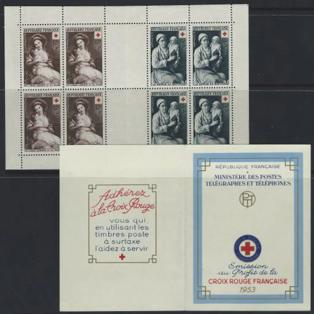 France 1953 Red Cross booklet. SG XSB3 Cat. £150 Image 1++