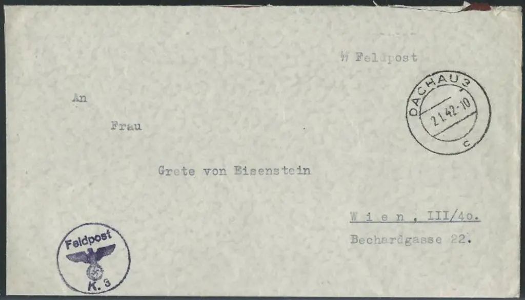Germany 1942 (2nd Jan) Feldpost stampless cover to ... Image 1++