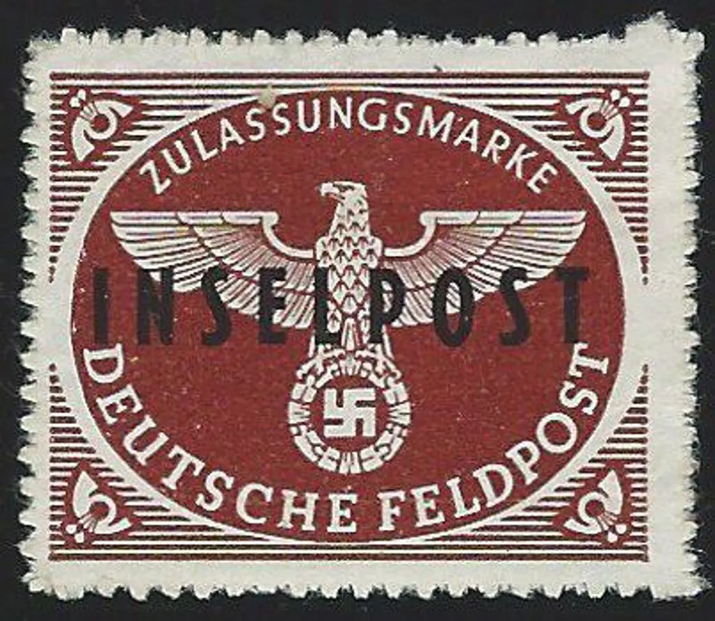 Germany 1944 Military Fieldpost stamp in red brown ... Image 1++