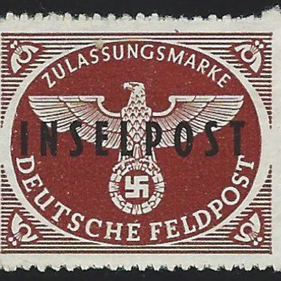 Germany 1944 Military Fieldpost stamp in red brown ...