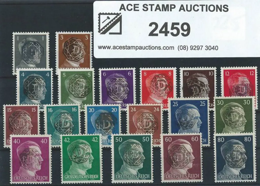 Germany-Lobau (Saxony) 1943 Hitler heads to 80pf ... Image 1++