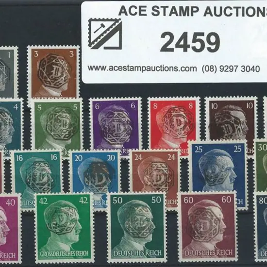 Germany-Lobau (Saxony) 1943 Hitler heads to 80pf ...